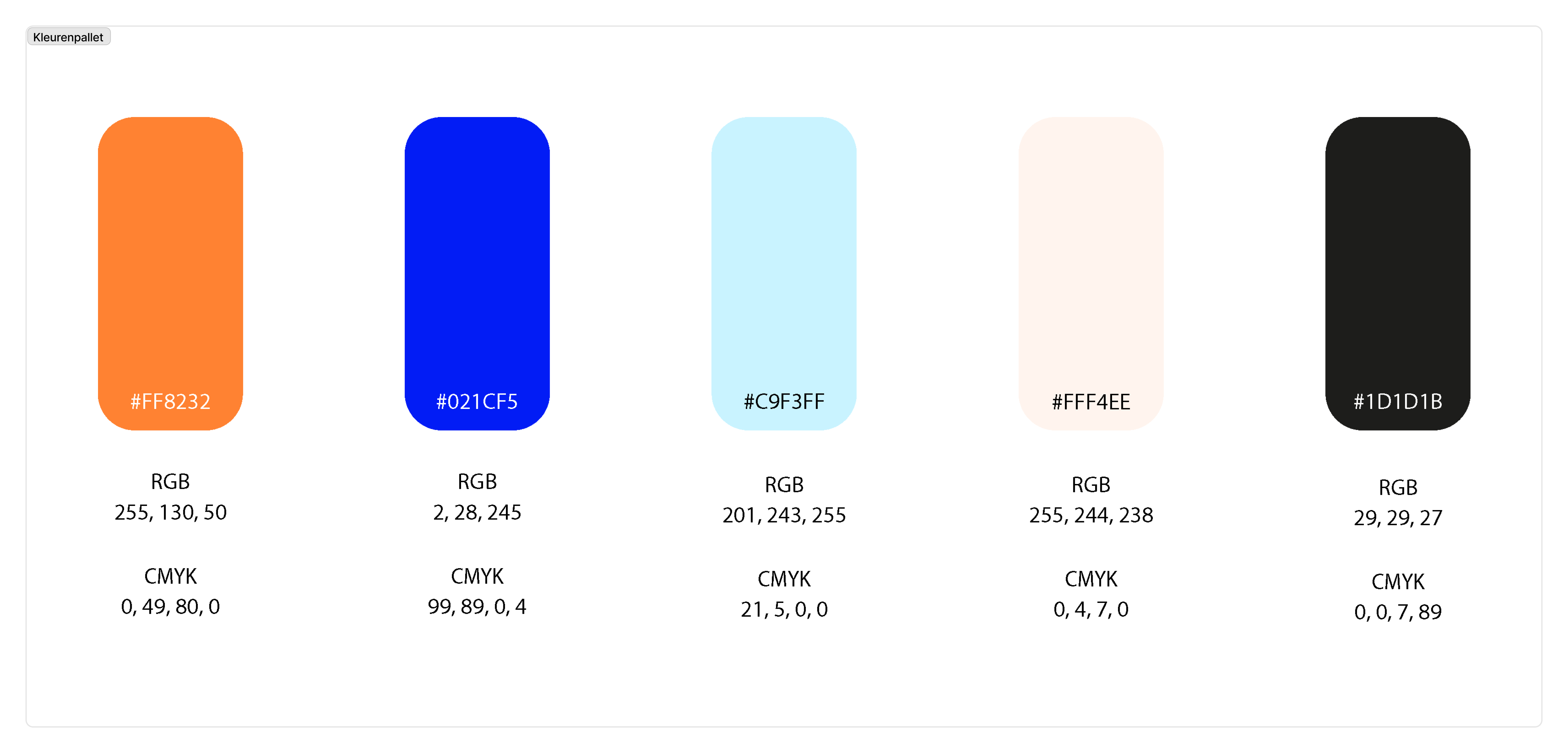 Kleurenpalet Give a Damn